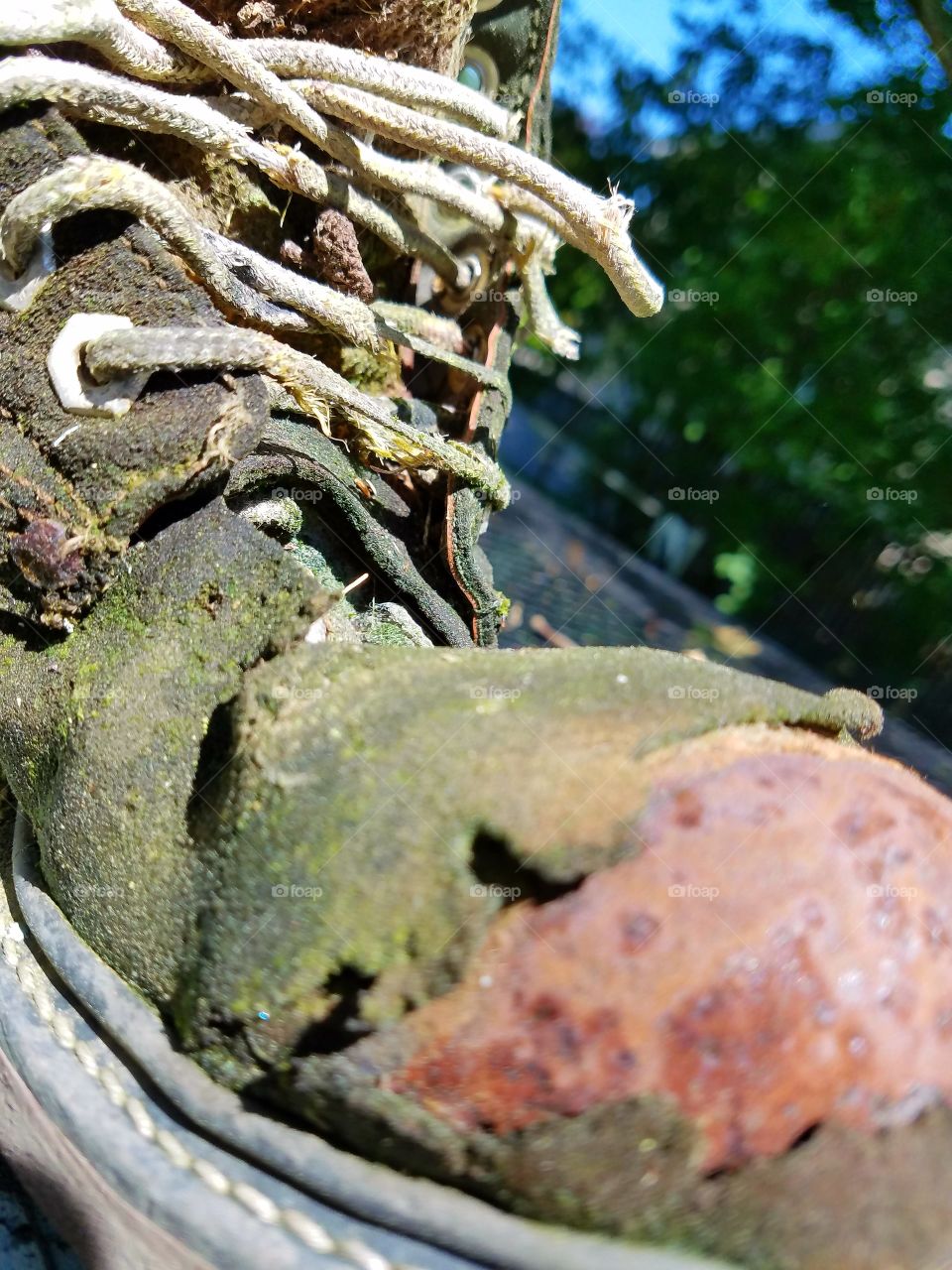 Multiple Textures, old work boot