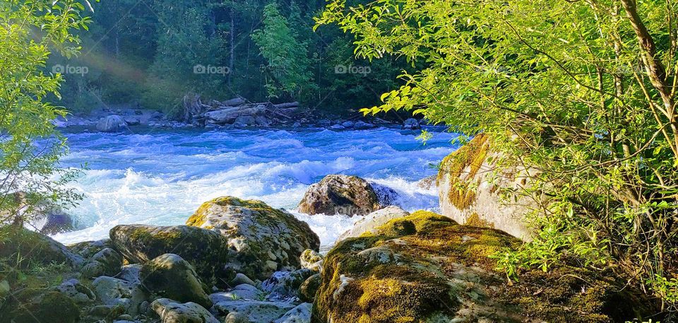 a look at the rapids from the rocks