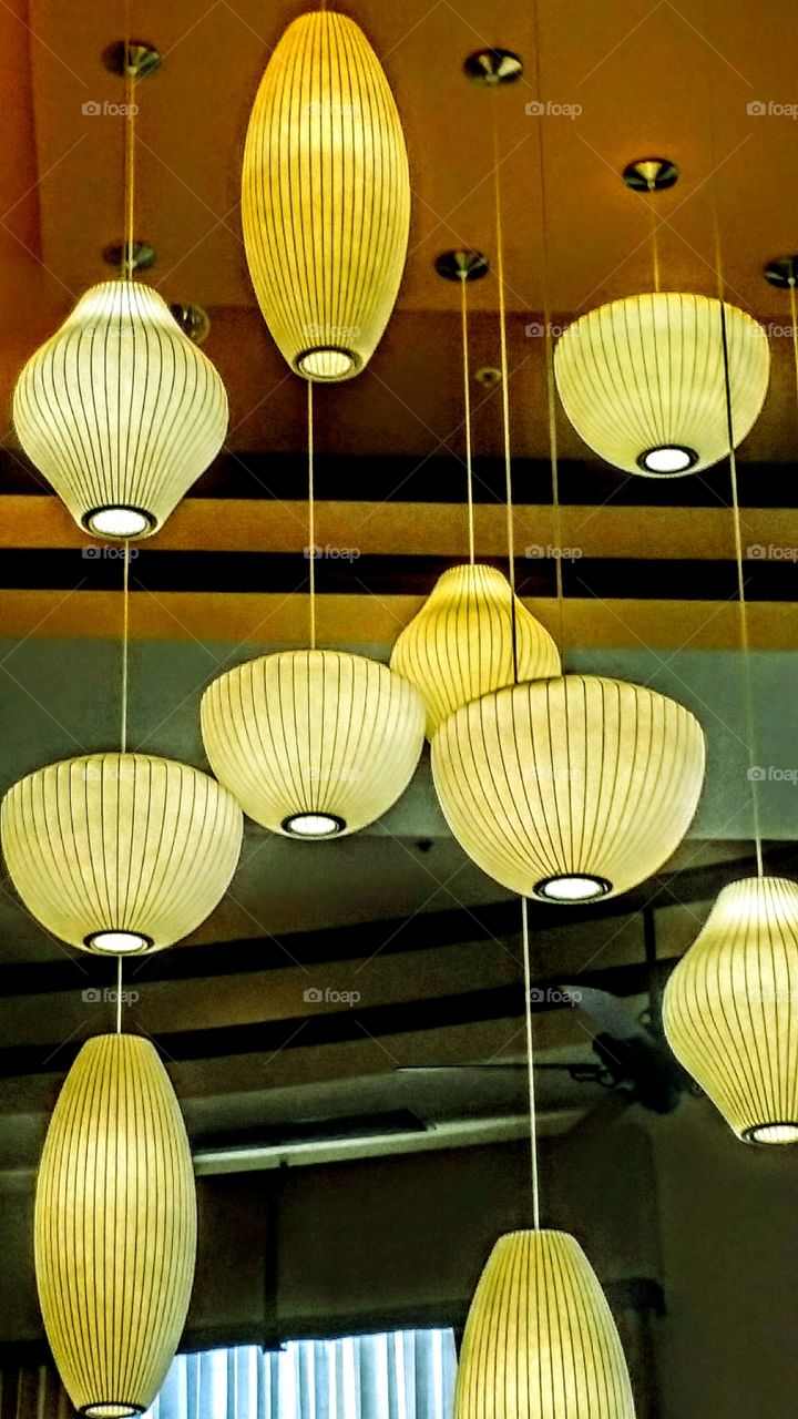 lights at a hotel that we stayed at.