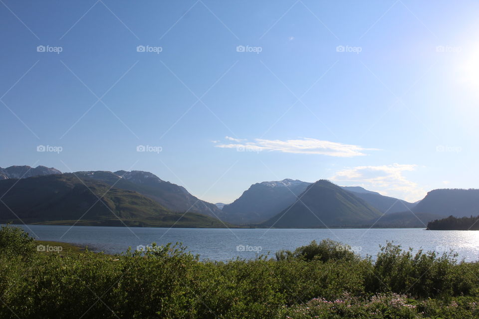 mountain water river trees forest woods scenic landscape outdoors wilderness mountains View lake