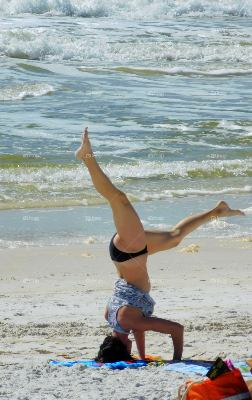 Mesmerizing Yoga on the beach in front of the Gulf of Mexico!