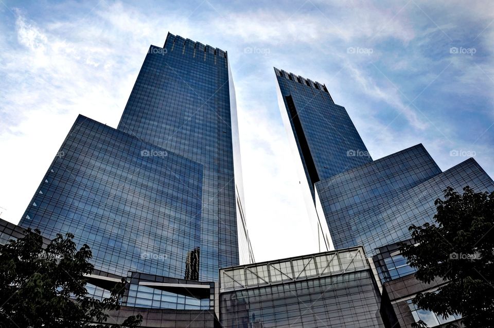 Time Warner Towers. The Time Warner Towers located on Columbus Circle and Central Park West. 