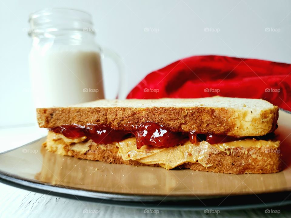 PB& J with milk