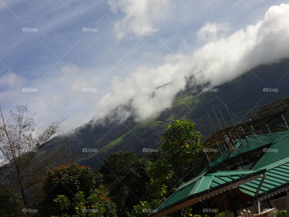 morning fog over mountain