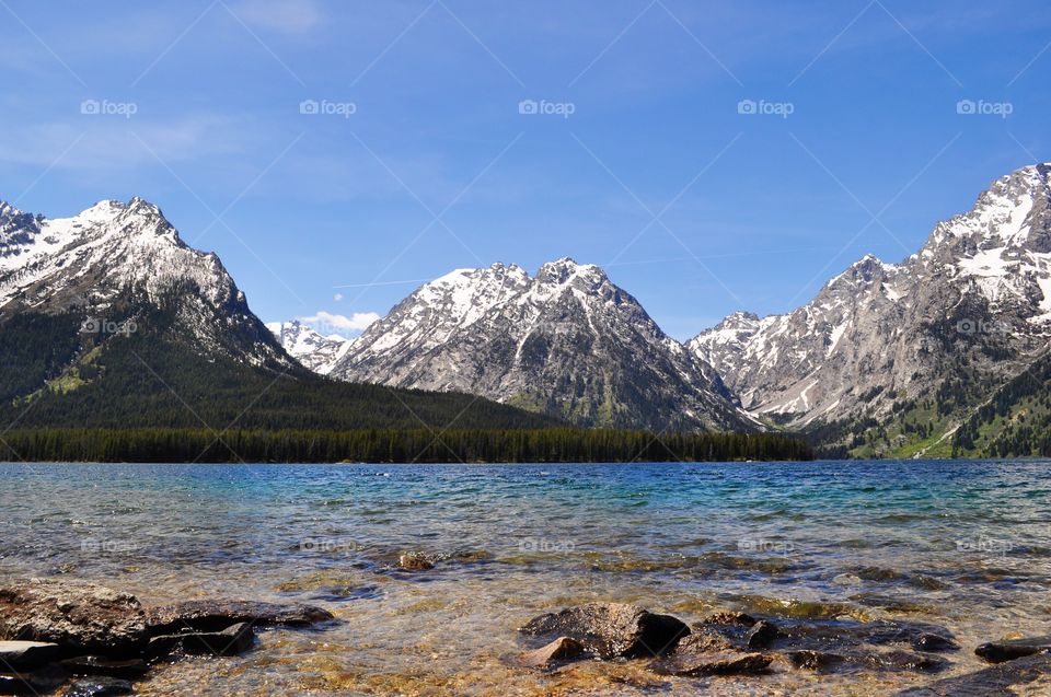 Teton range during winter