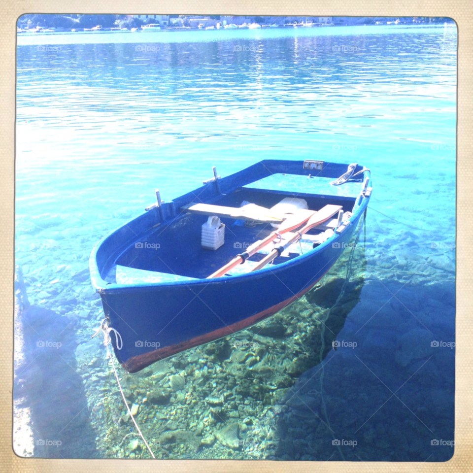 blue sea boat croatia by dk81