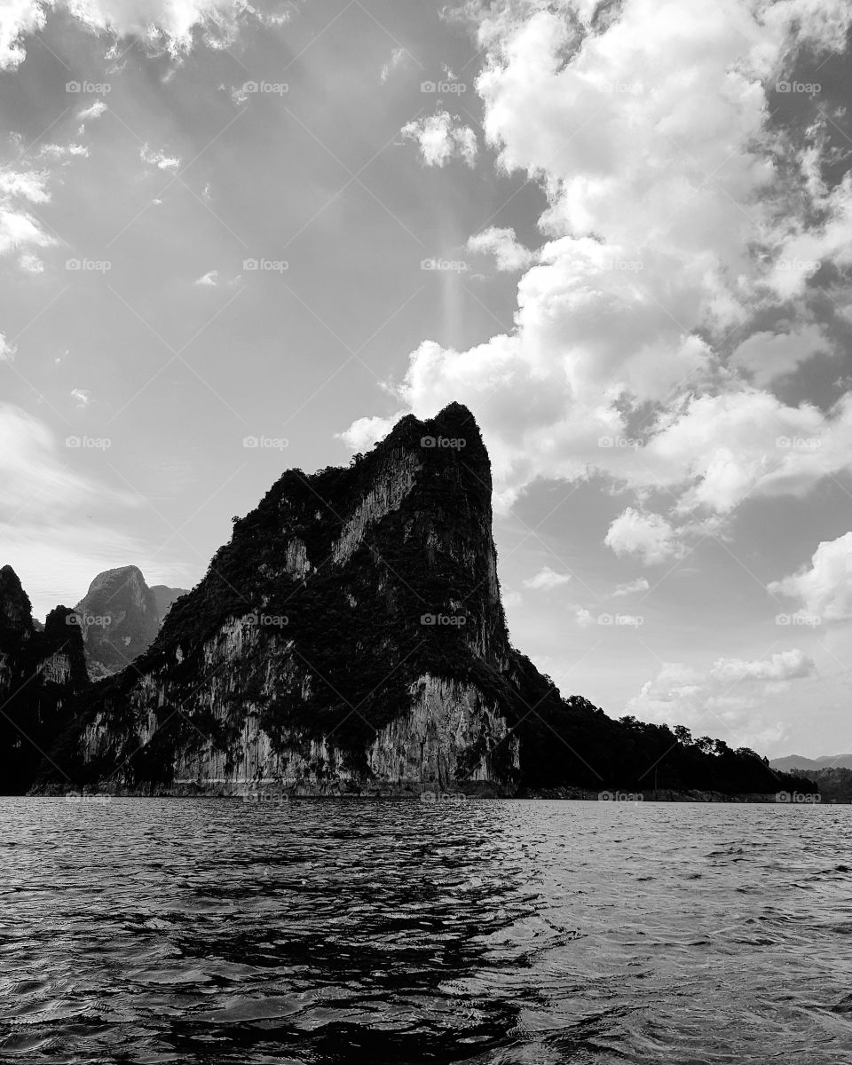 Scenic view of lake against mountains