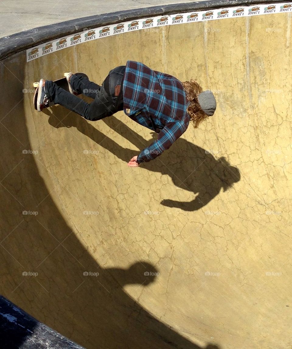 Skating with shadow.