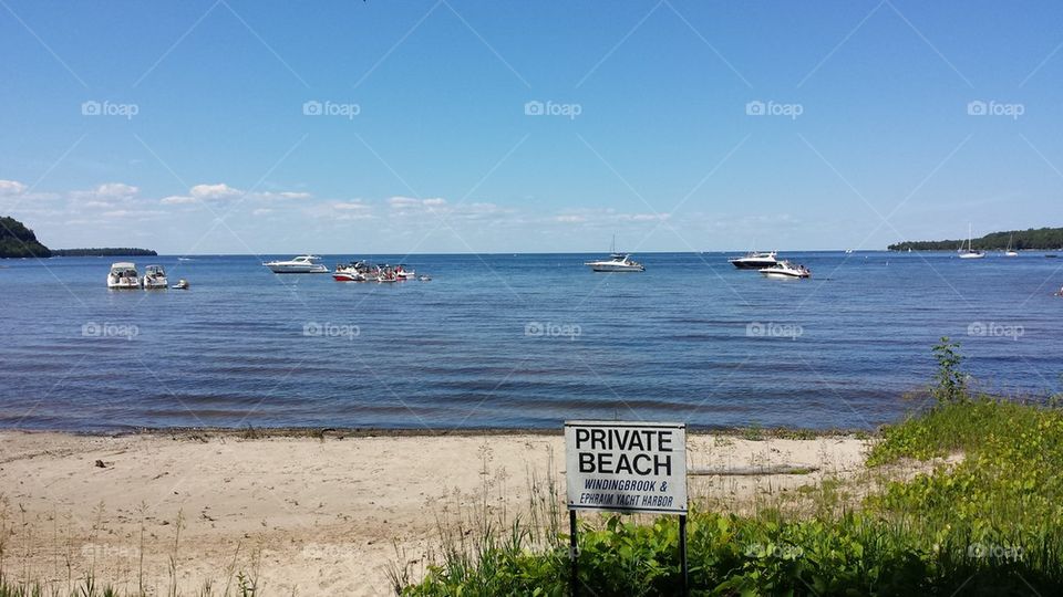 private beach