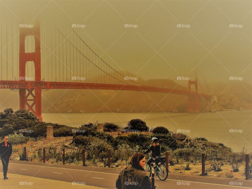 foggy Golden Gate Bridge