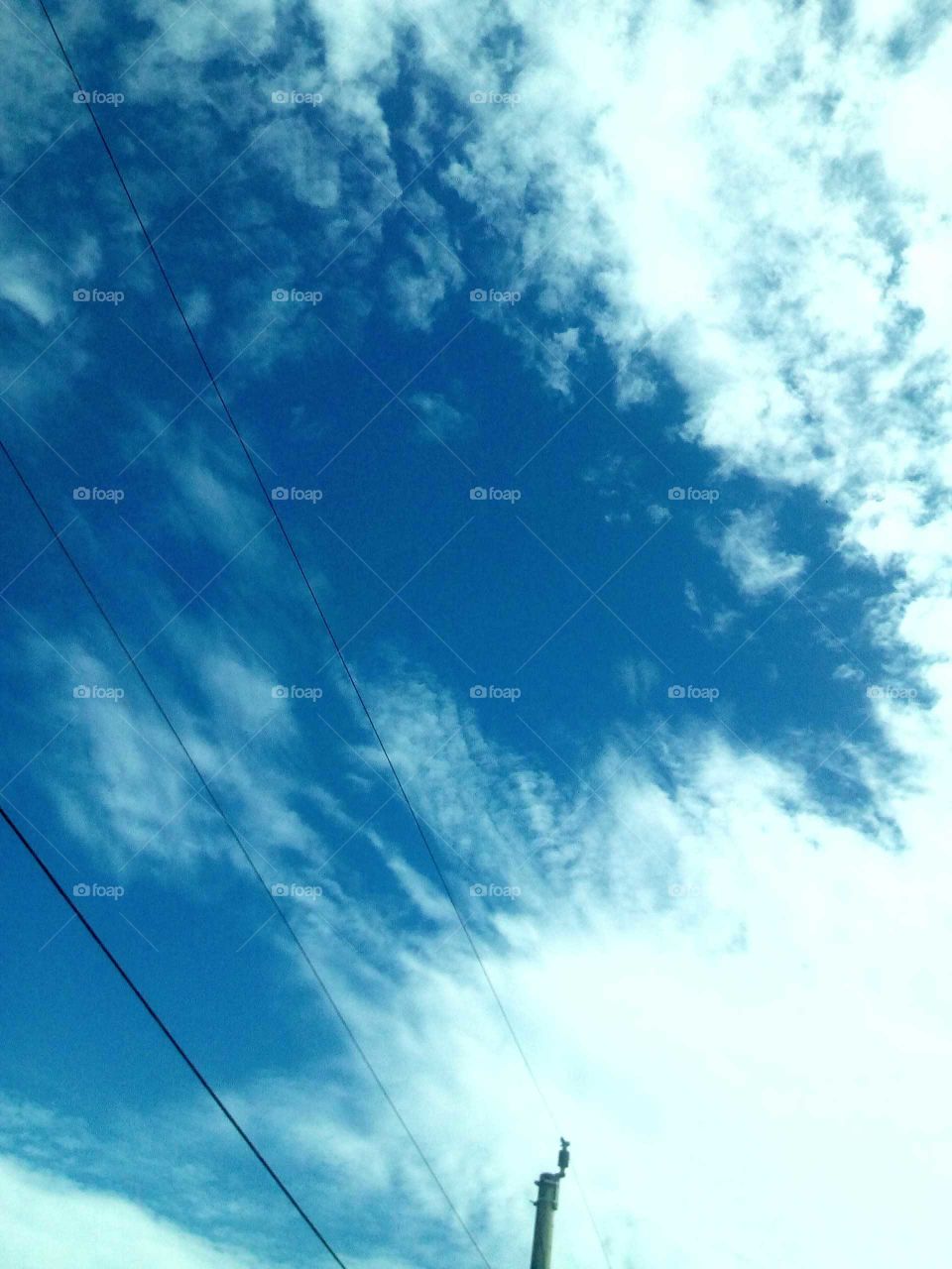 the sun is shining very bright and the sky blue what a wonderful surprise to see the color in the sky.