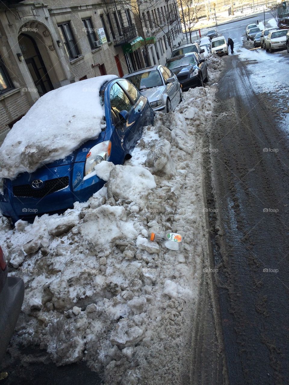 Buried car in New York 