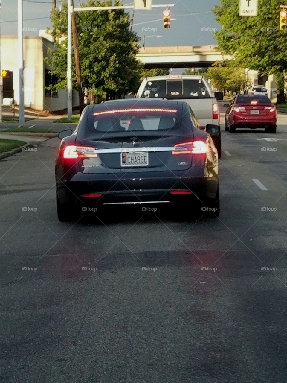 Tesla Coupe, gray, beautiful, road, traffic, I want that car!