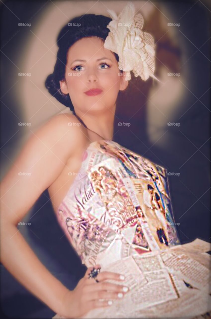 Portrait of a beautiful woman posing