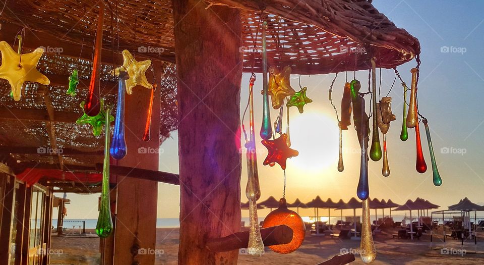 прекрасный рассвет на пляже beautiful dawn on the beach