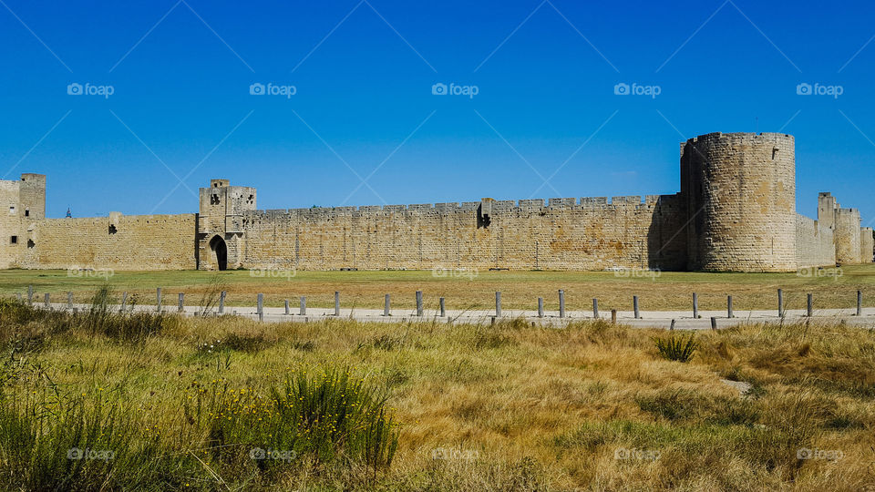 Castle in Aigues Mortes in France