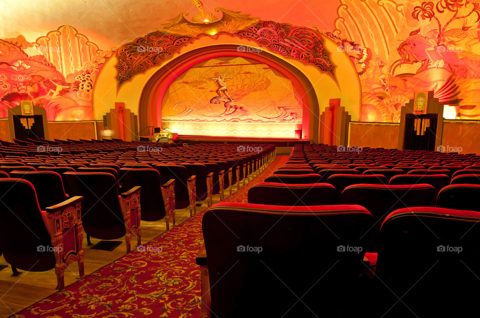 Old empty red theatre 