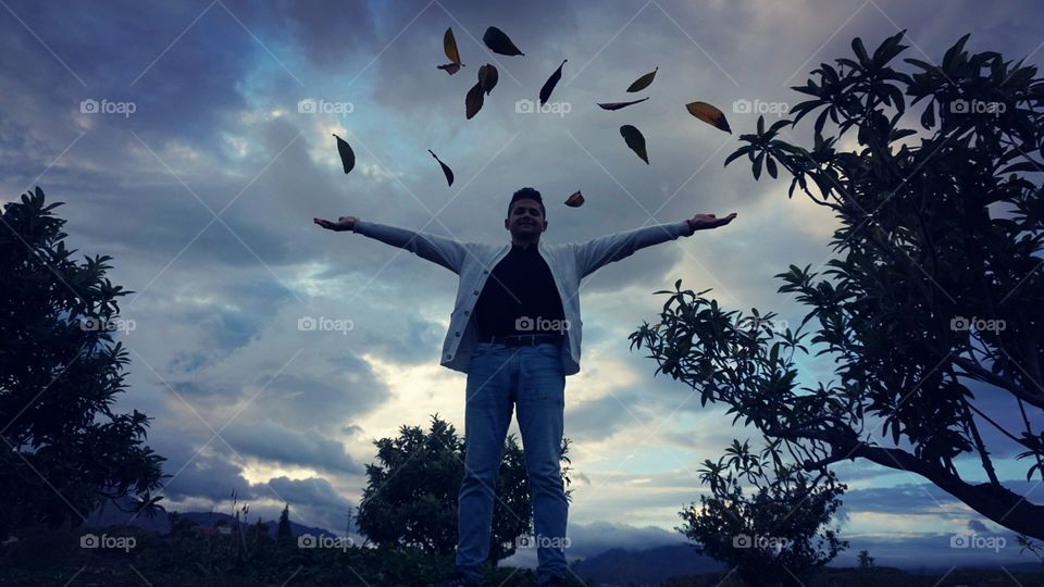 Autumn#sky#clouds#nature#human#leaves#free#happy