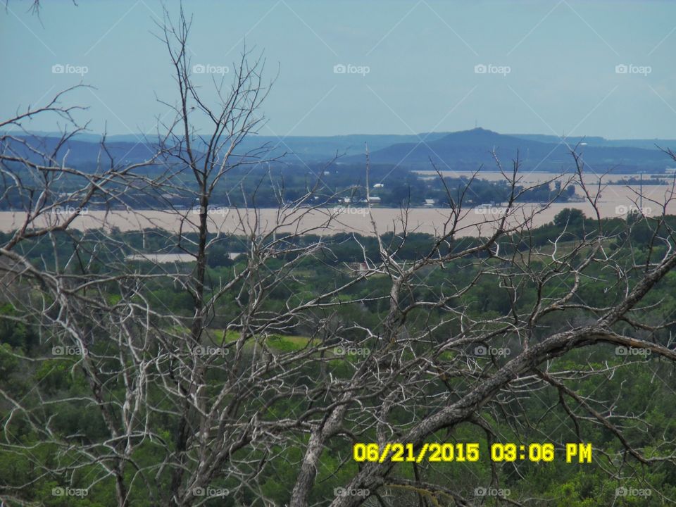 Possum Kingdom Lake. this is a picture of possum kingdom lake from the highway between Graham Texas and Mineral Wells