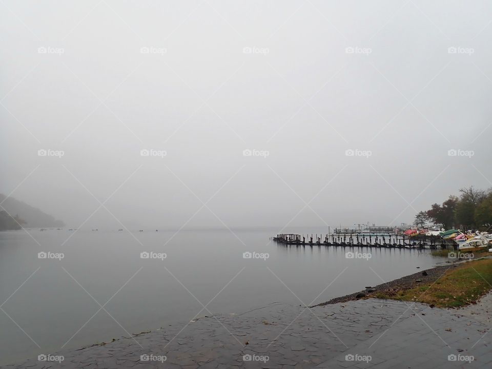 Foggy lake