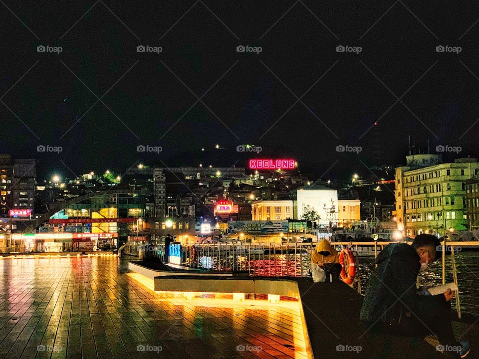 Keelung port night view 