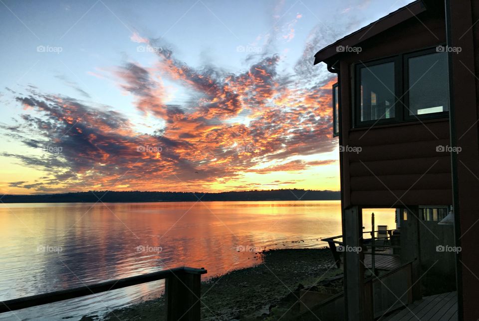 Foap Mission! Sunsets, Sunrises and the Moon! Beautiful and Remarkable Sunrise on Vashon Island Washington State’s Puget Sound!