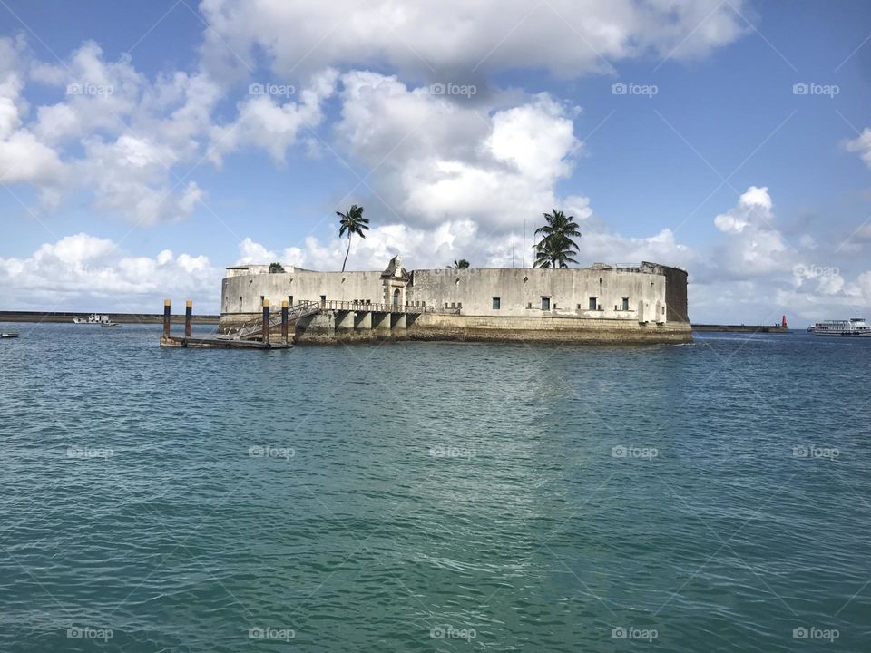 Sao Marcelo Fort, city of Salvador, Bahia, Brazil