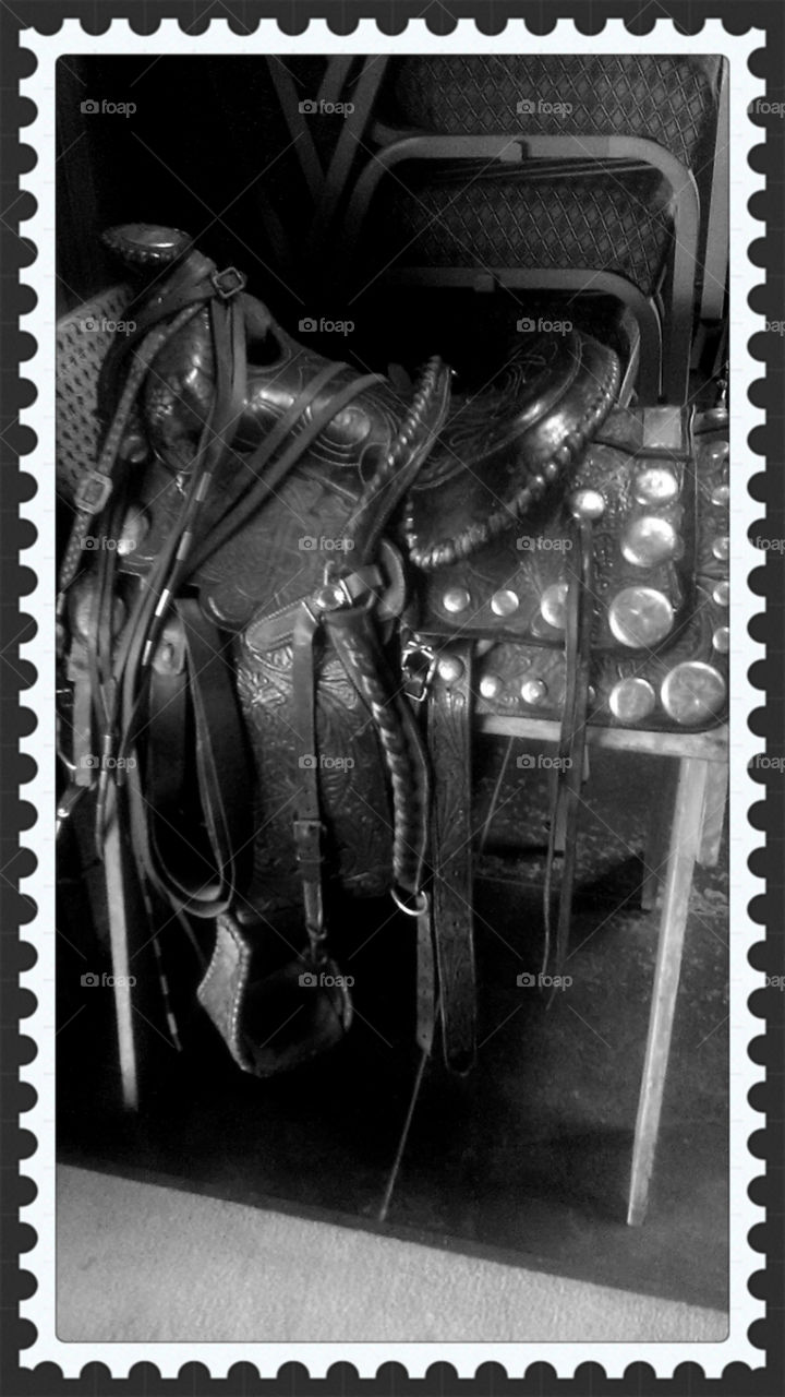 saddle up. this photo of this saddle is of our church theme