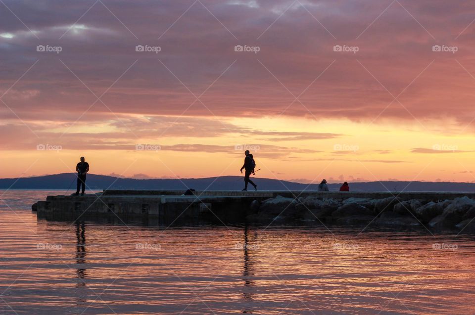 Warm colors of sunset