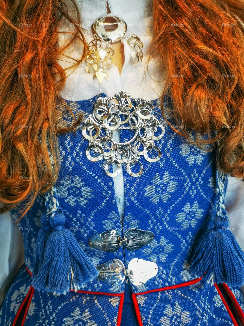 Red huldra from Norway 
portait of a teen
red hair and beautiful 
looks at the screen