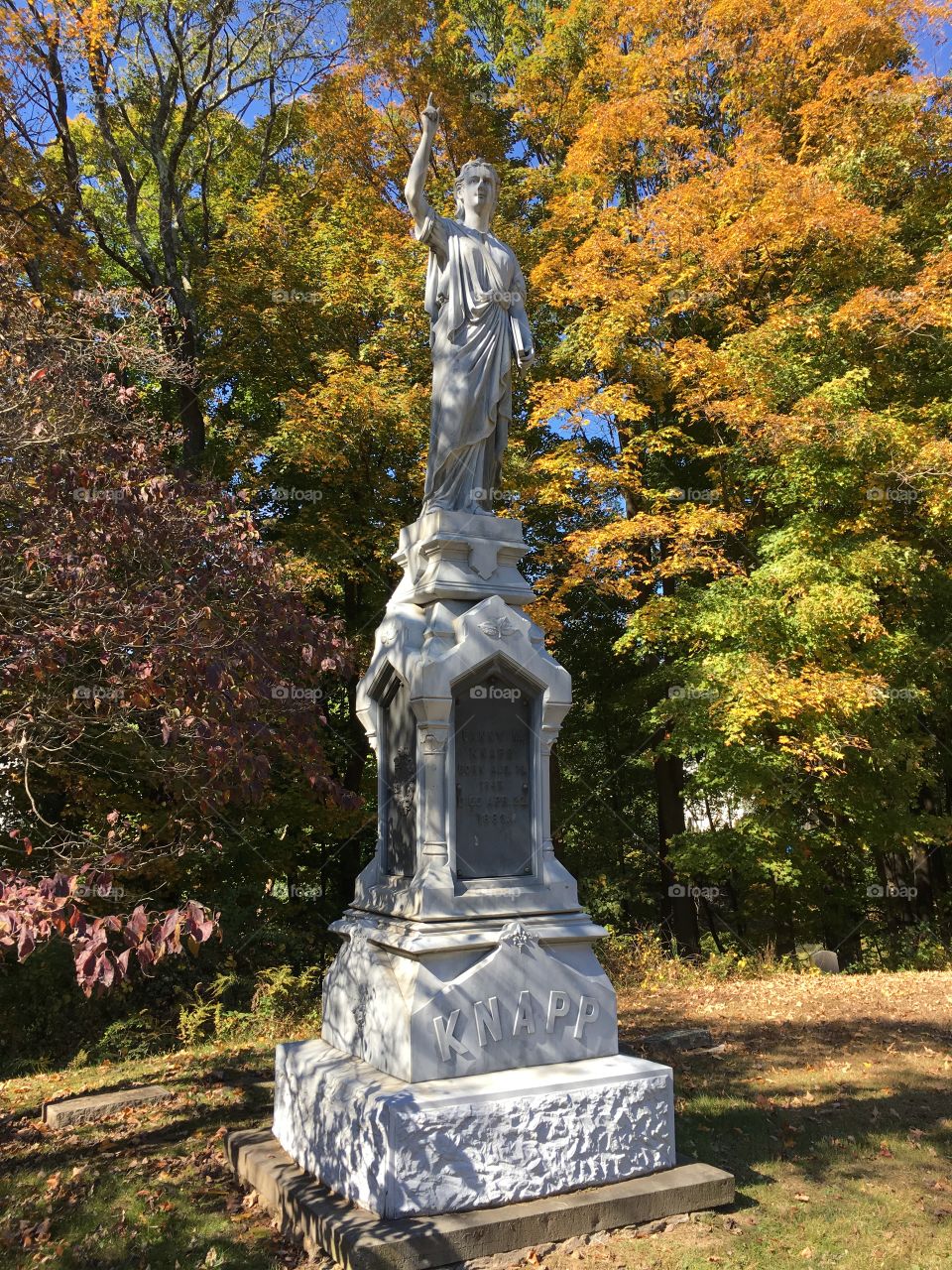 Cemetery in the fall