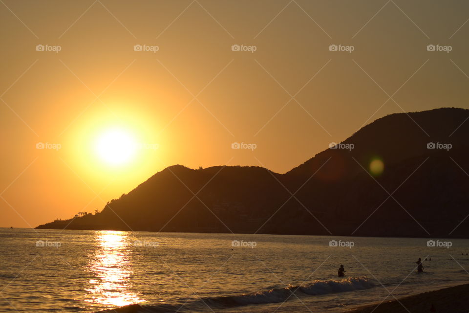 sunset in Alanya turkey