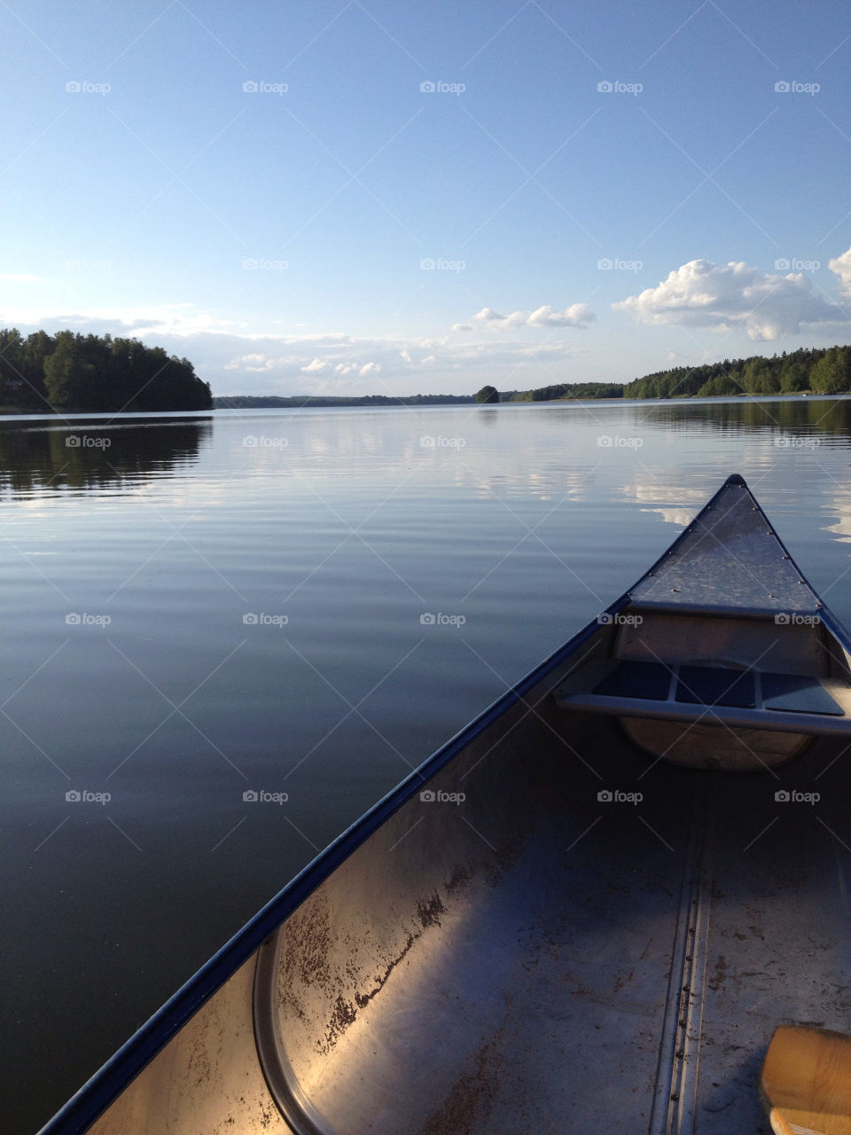 The calmness of canoeing