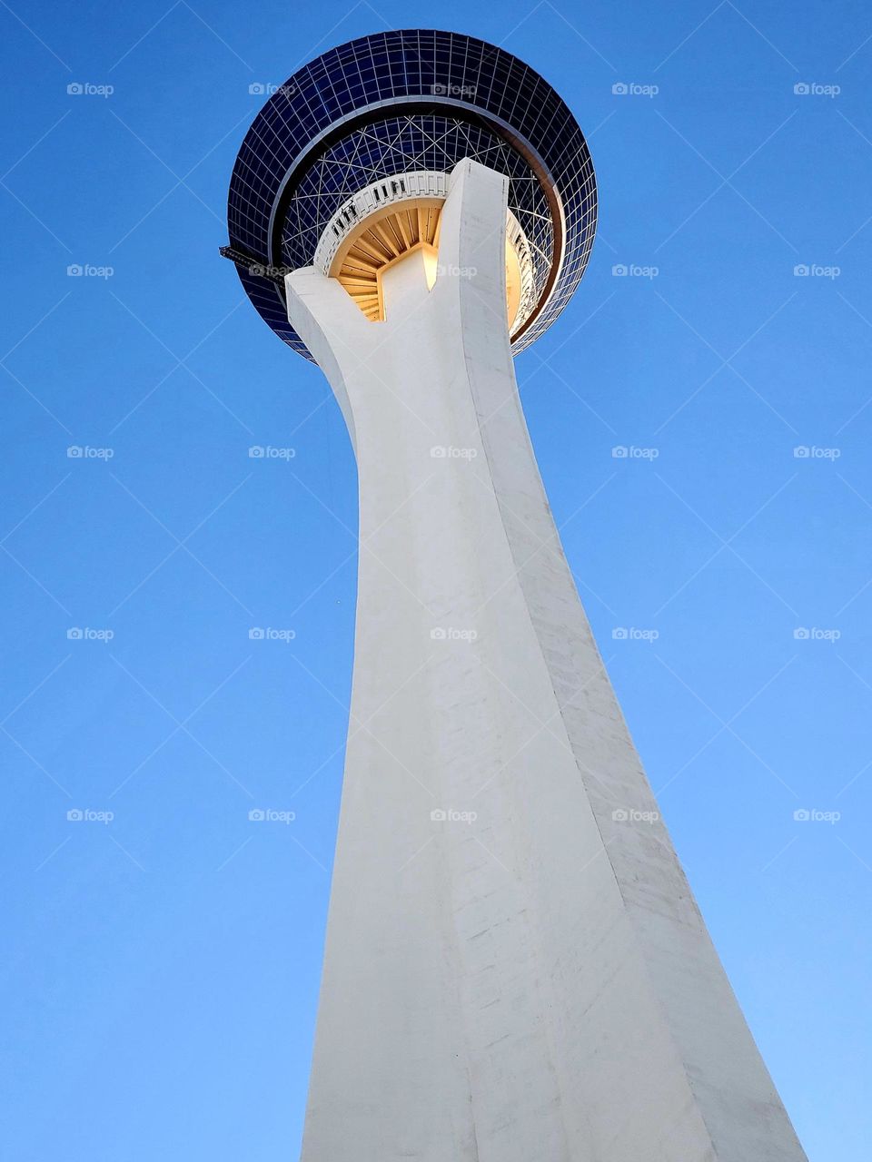 The Stratosphere tower stands tall above the Las Vegas strip