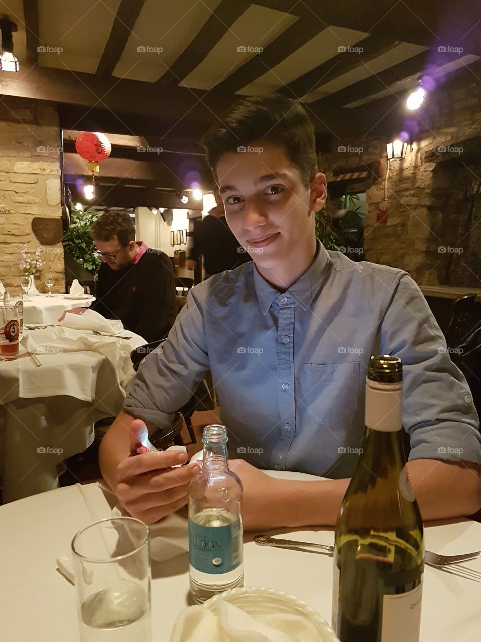 dinner time at restaurant