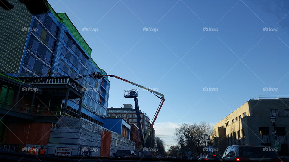 construction work on building