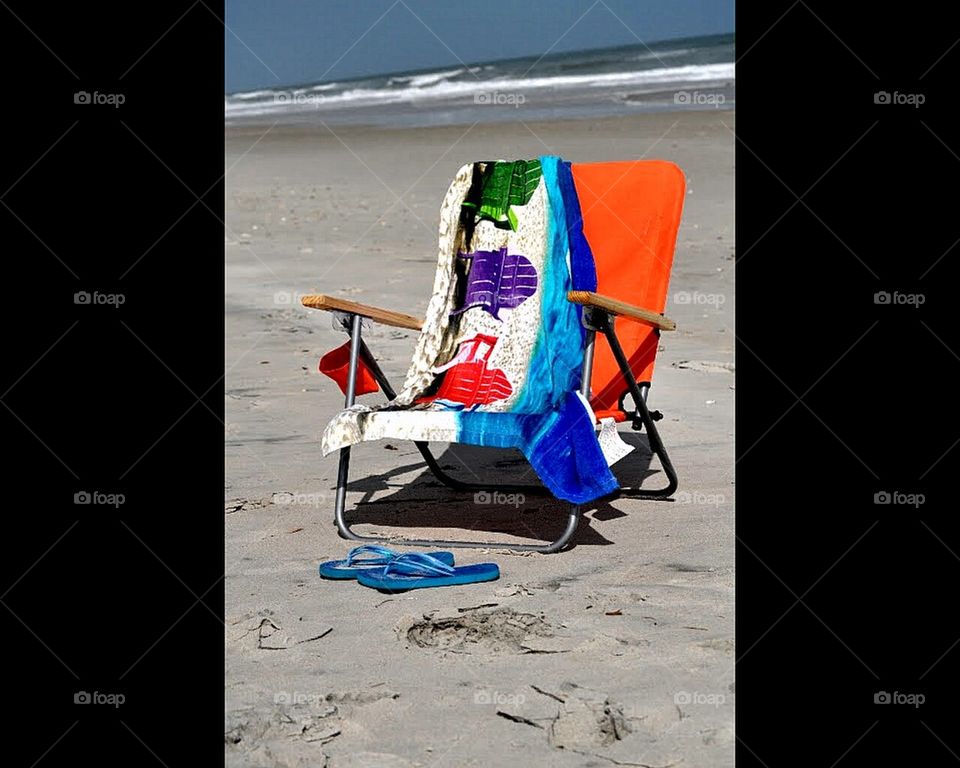 Colorful beach chair