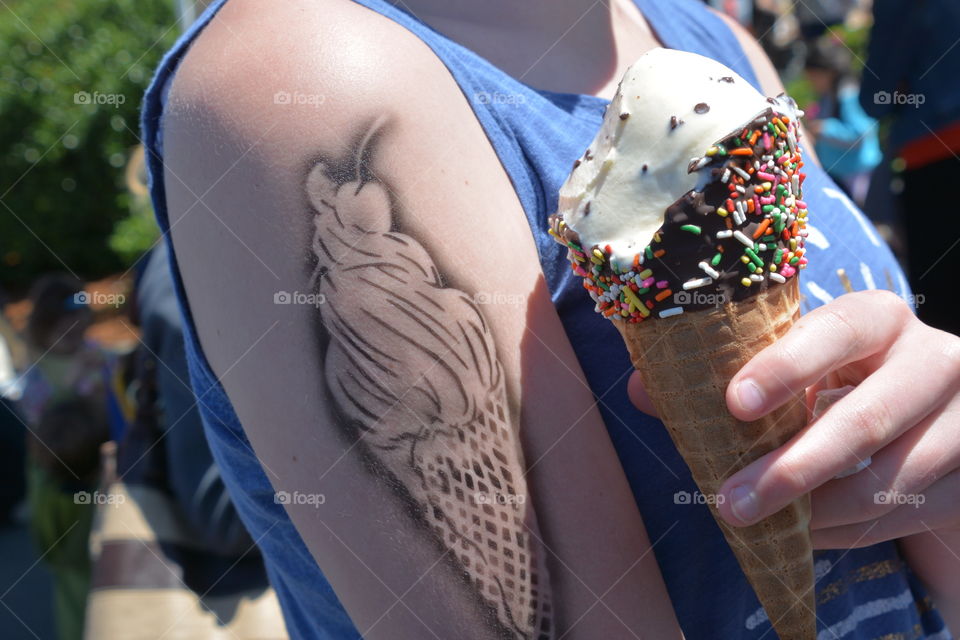 Ice cream tattoo