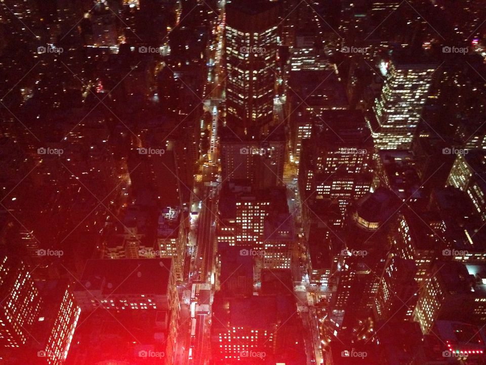 Red city lights 