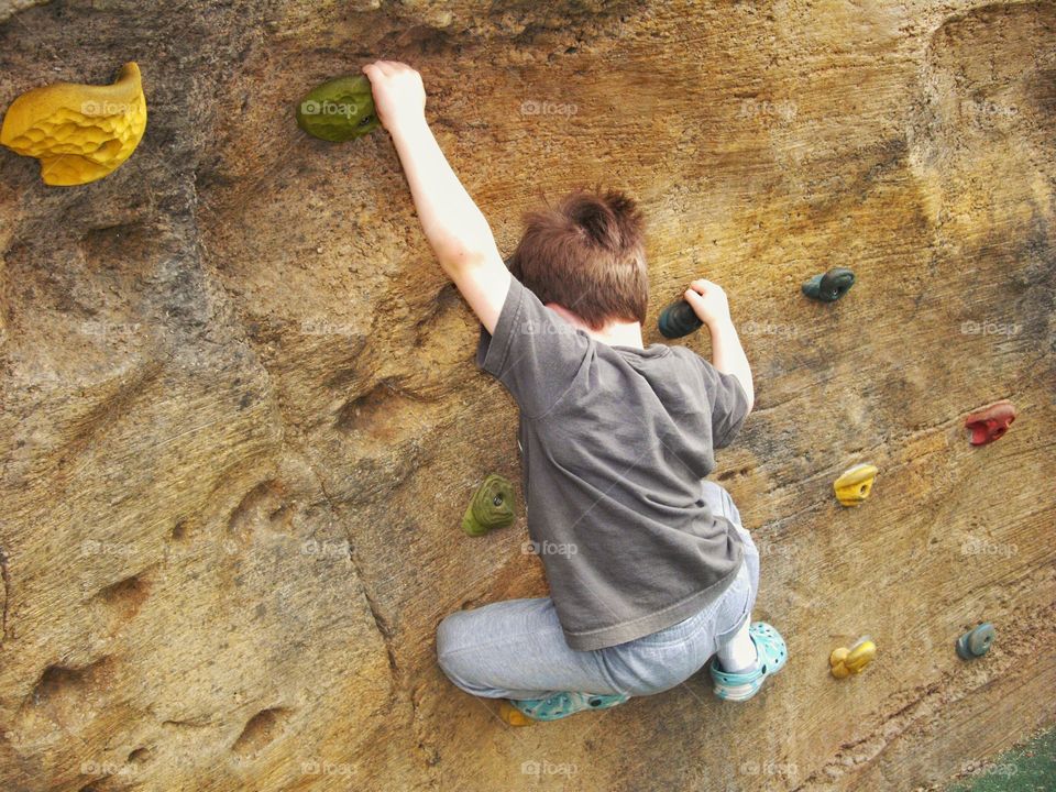 Young Rock Climber
