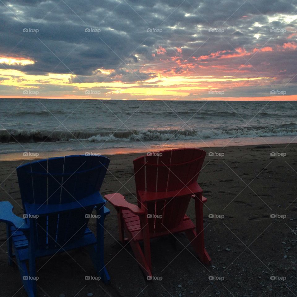 Sunset on vacation in Ontario Canada 