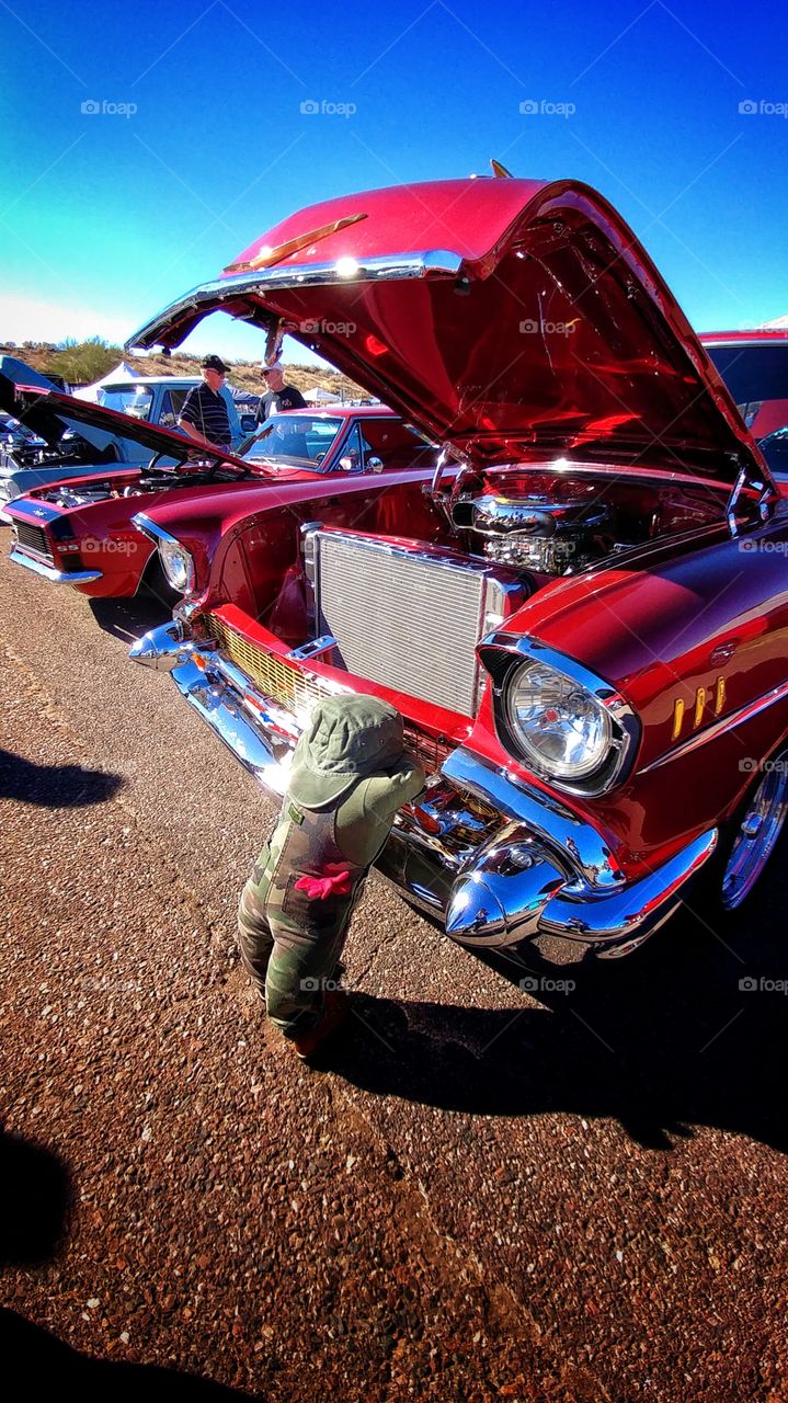 Classic hot rod built for speed.