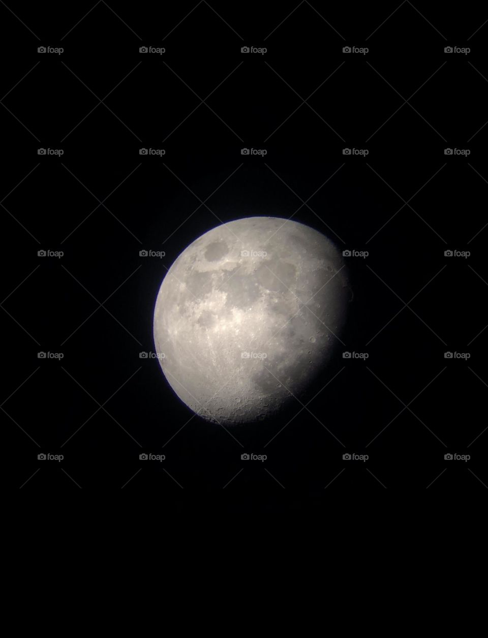 Moon through telescope