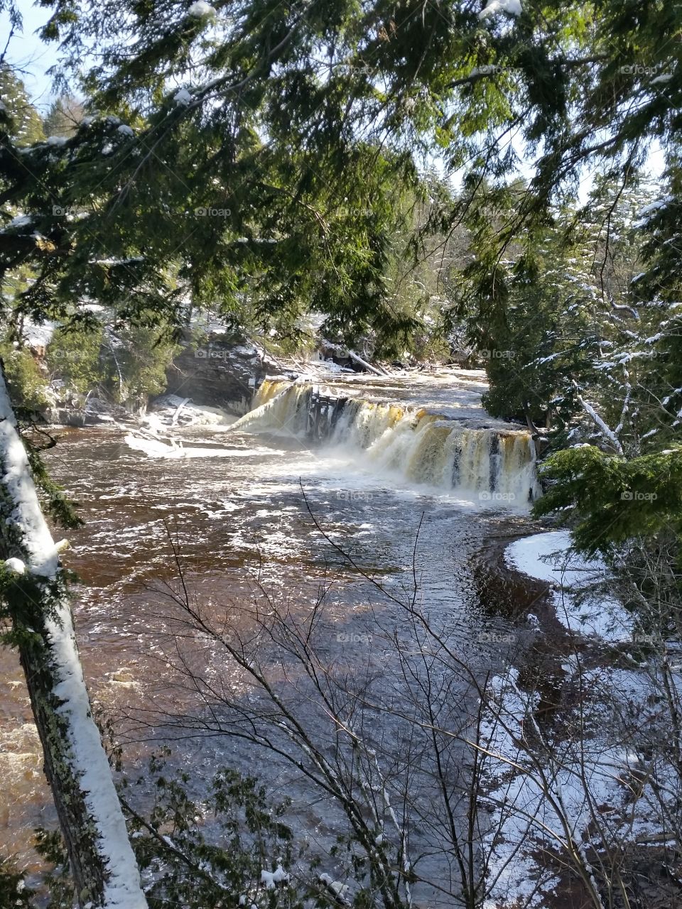 Waterfall on Presque Isle River