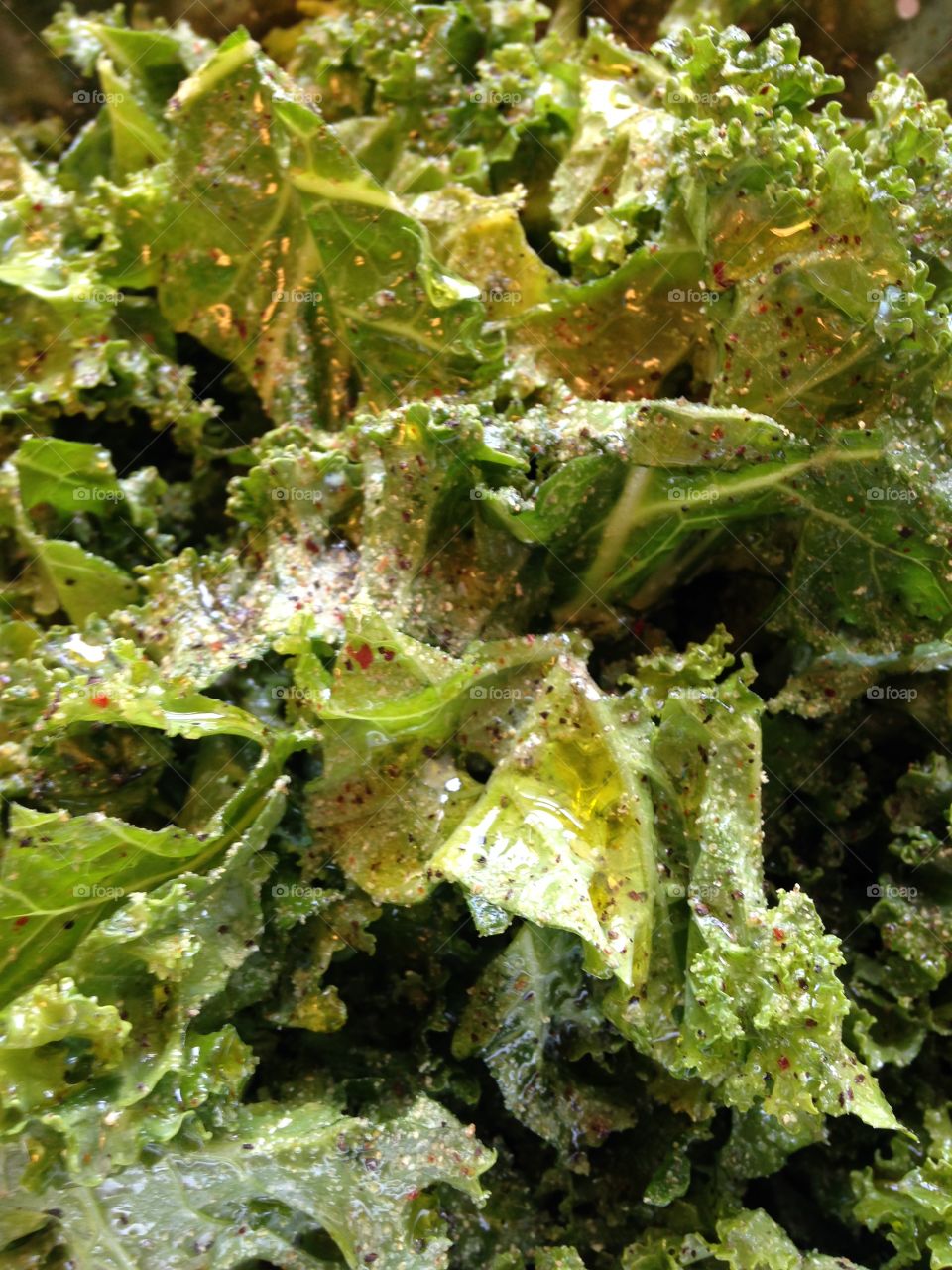 Kale Chips in the making 