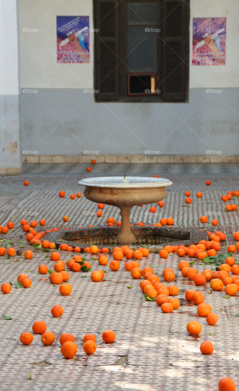 orange fountain oranges morocco by geebee