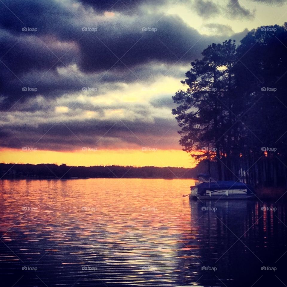 Sunset on the lake