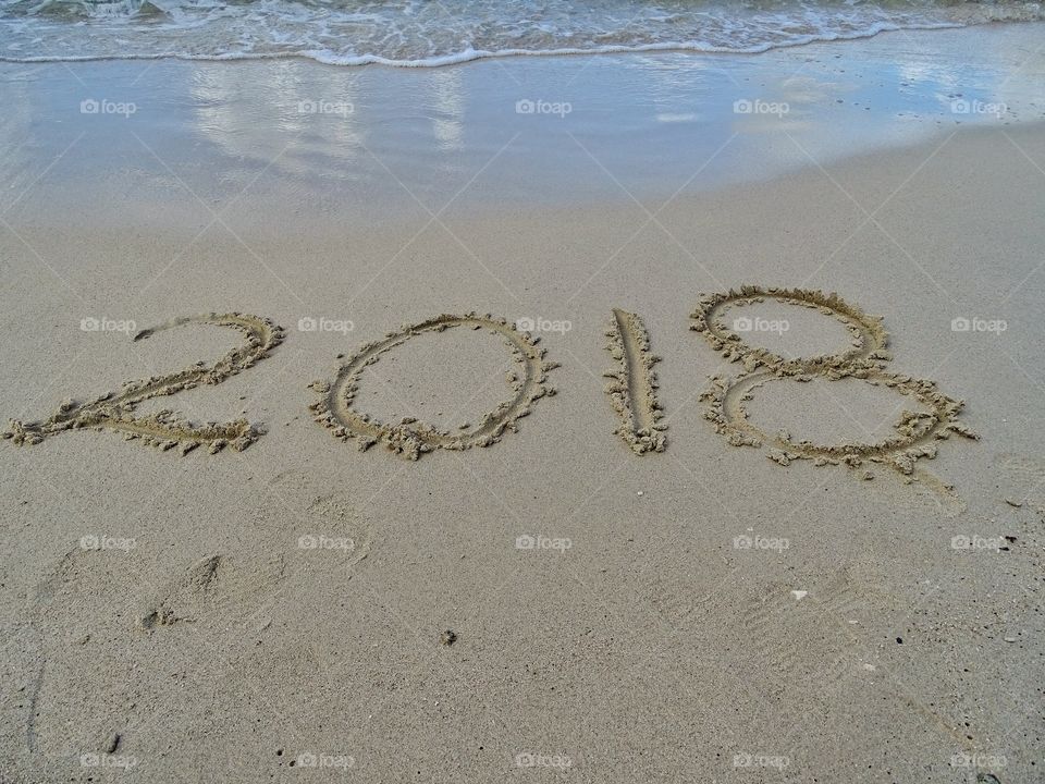 Writing on the beach