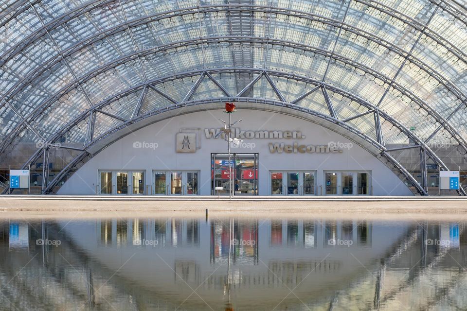 Glass hall, Beautiful building of the Leipzig Trade Fair