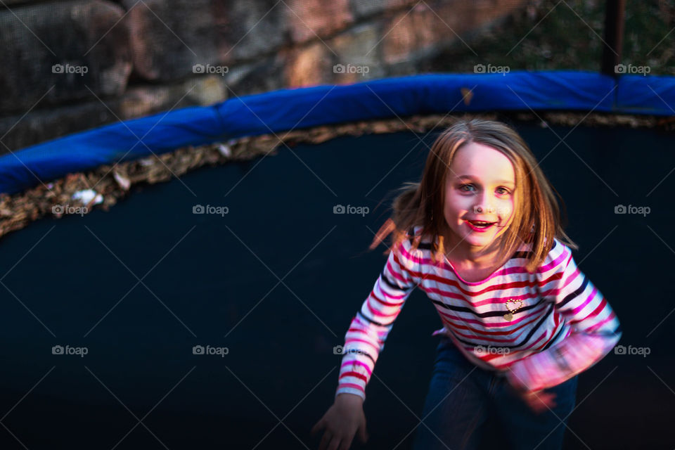 Thanksgiving jump on the trampoline